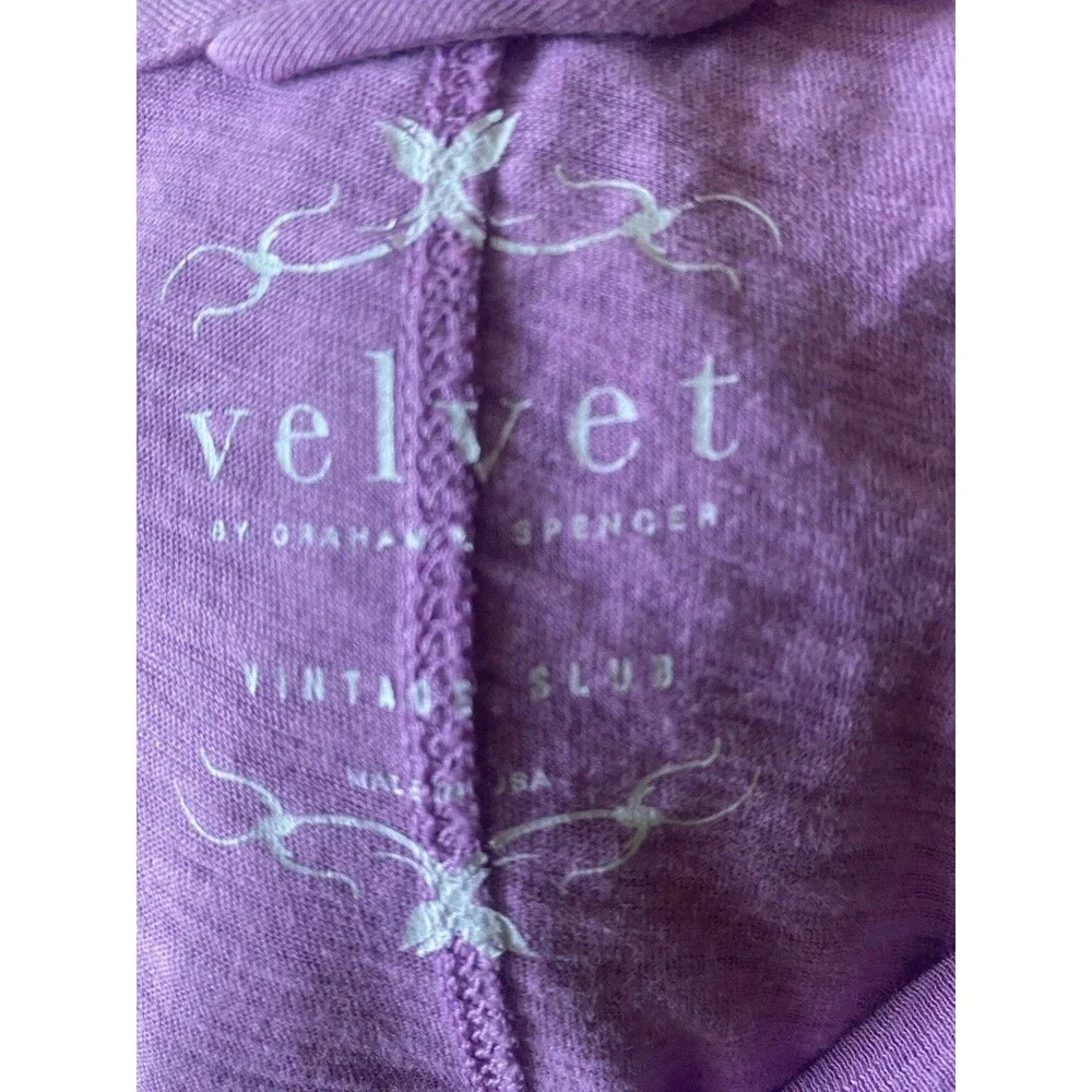 Nwt’s Velvet by Graham & Spencer Purple Cotton Jersey Maxi Small - Picture 3 of 4